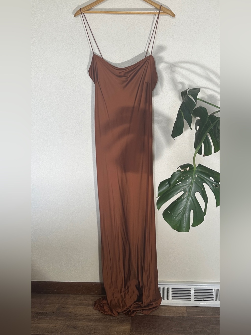 Good American Cooper Satin Slip Dress